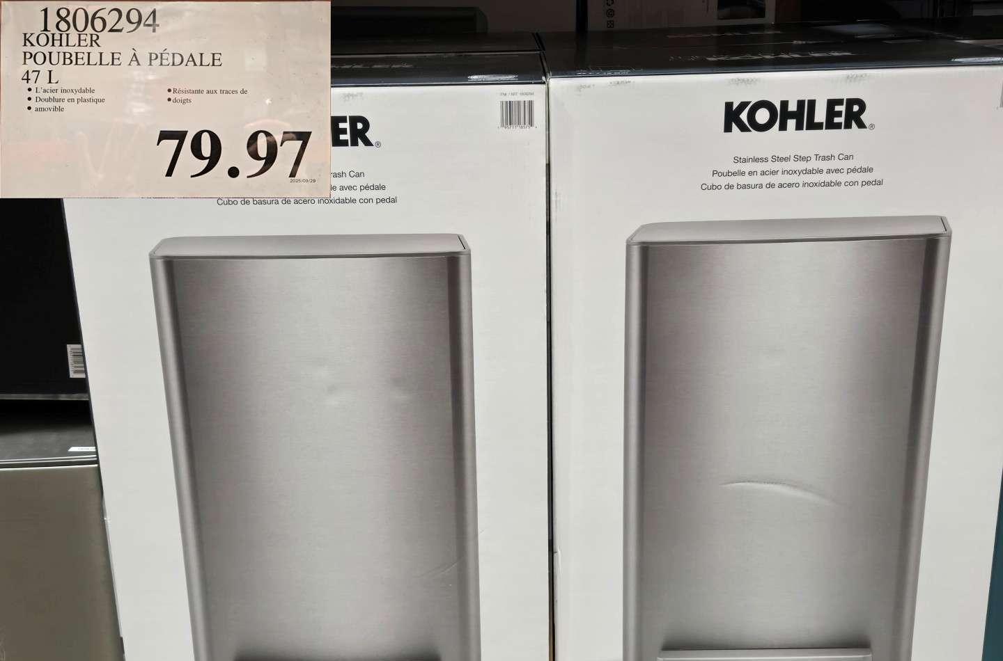 KOHLER  POUBELLE A PEDALE at Costco