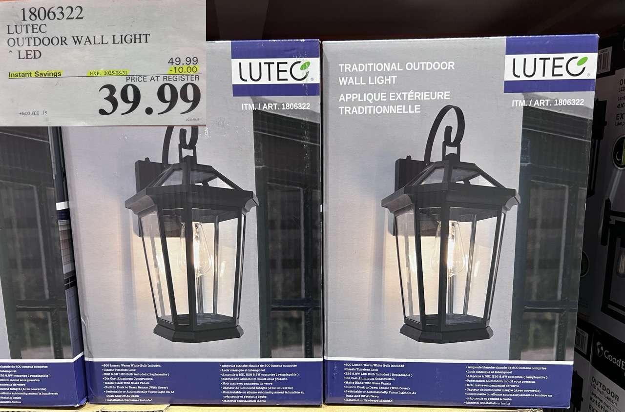 LUTEC OUTDOOR WALL LIGHT LED at Costco