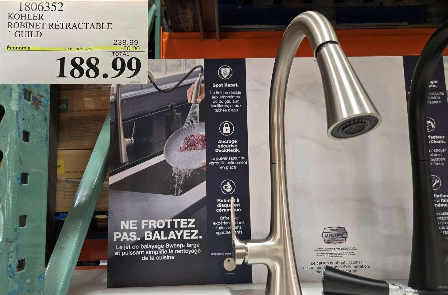 KOHLER ROBINET RETRACTABLE at Costco