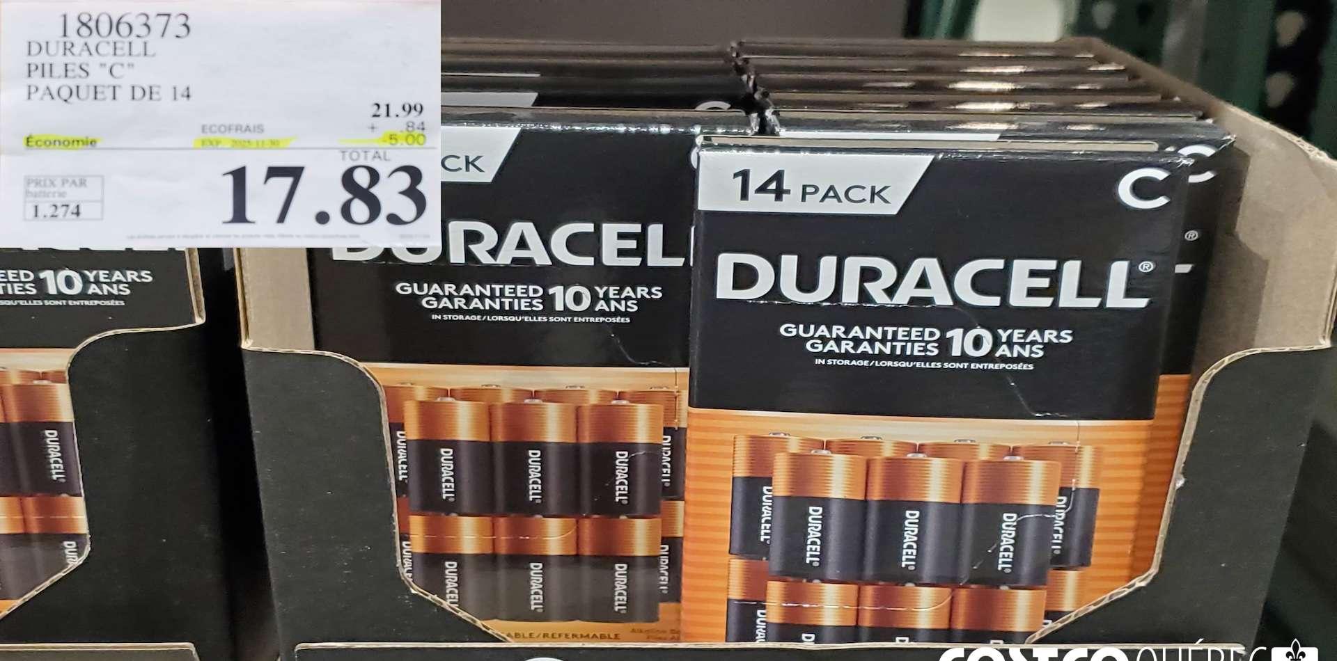 DURACELL PILES "C" PAQUET DE 14 at Costco