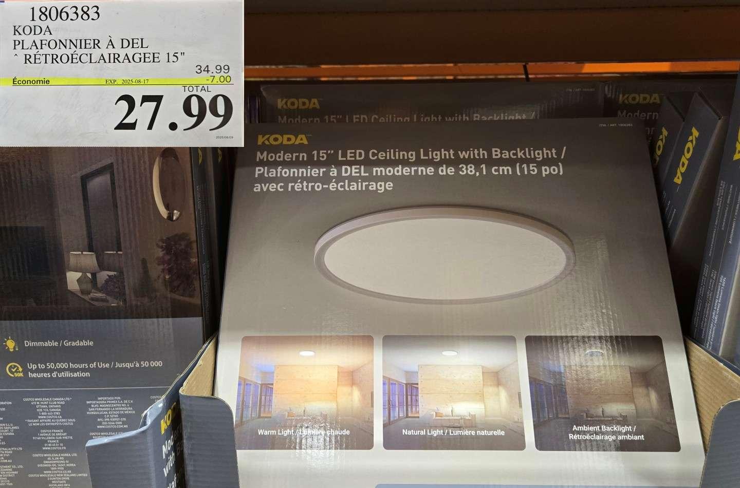 KODA  PLAFONNIER A DEL at Costco