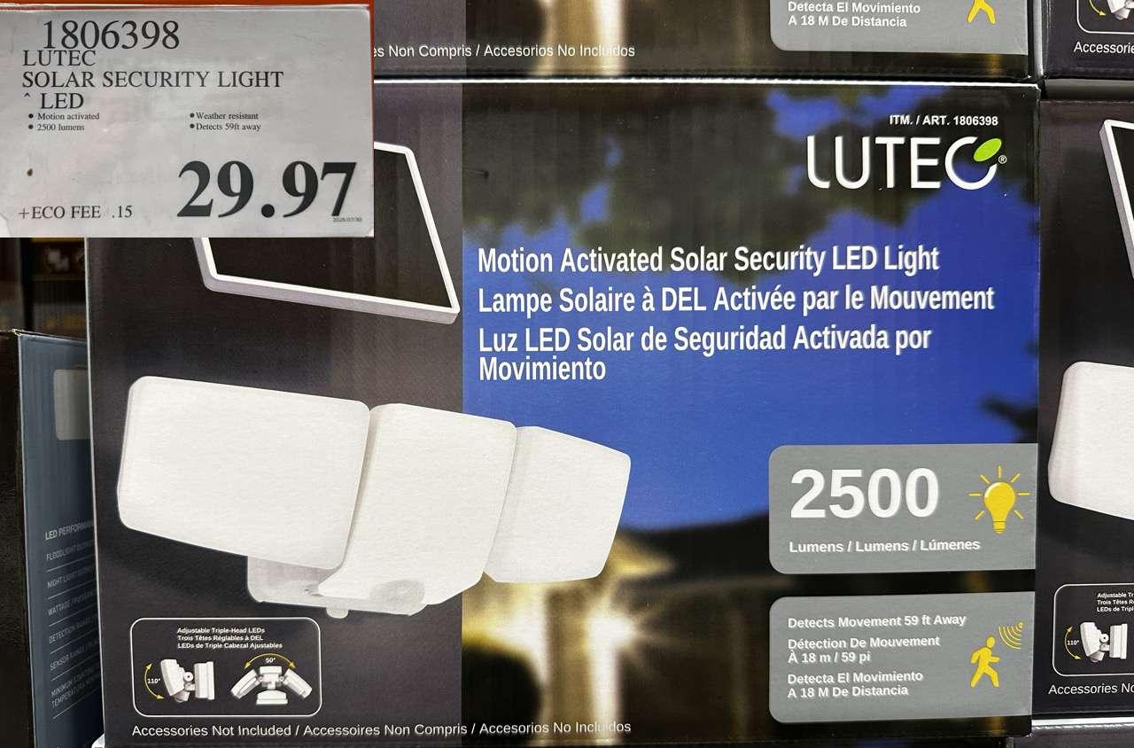 LUTEC SOLAR SECURITY LIGHT LED at Costco