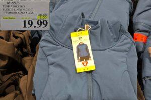 TUFF ATHLETICS FLEECE LINED JACKET LADIES SIZES S-XXL at Costco