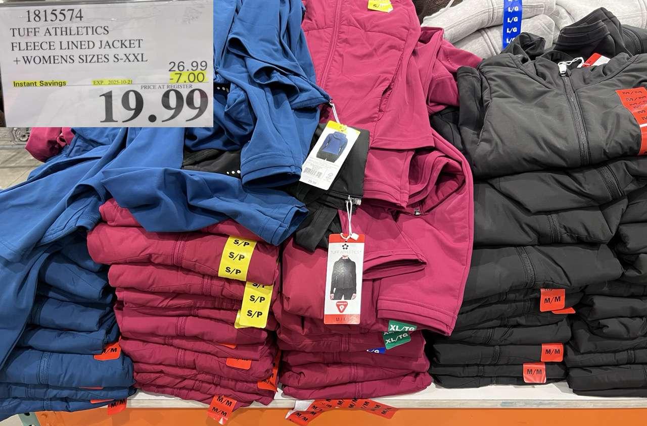 TUFF ATHLETICS FLEECE LINED JACKET WOMENS SIZES S-XXL at Costco