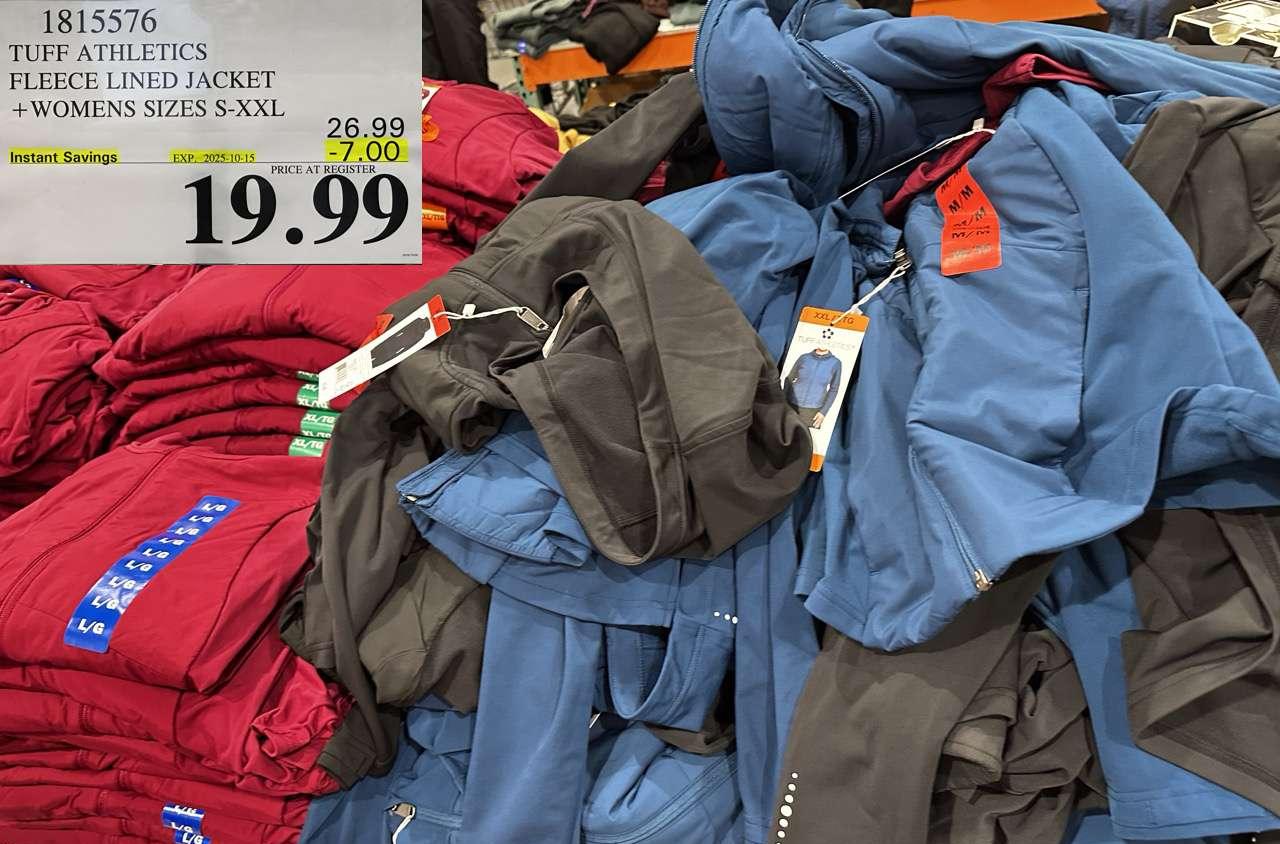 TUFF ATHLETICS FLEECE LINED JACKET WOMENS SIZES S-XXL at Costco