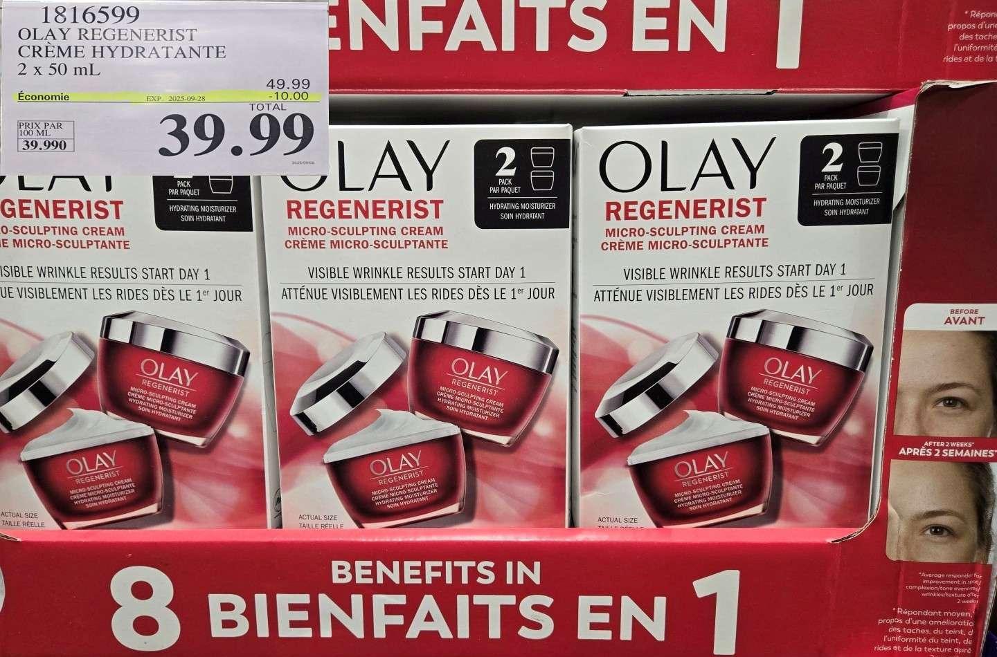 OLAY REGENERIST CREME HYDRATANTE at Costco