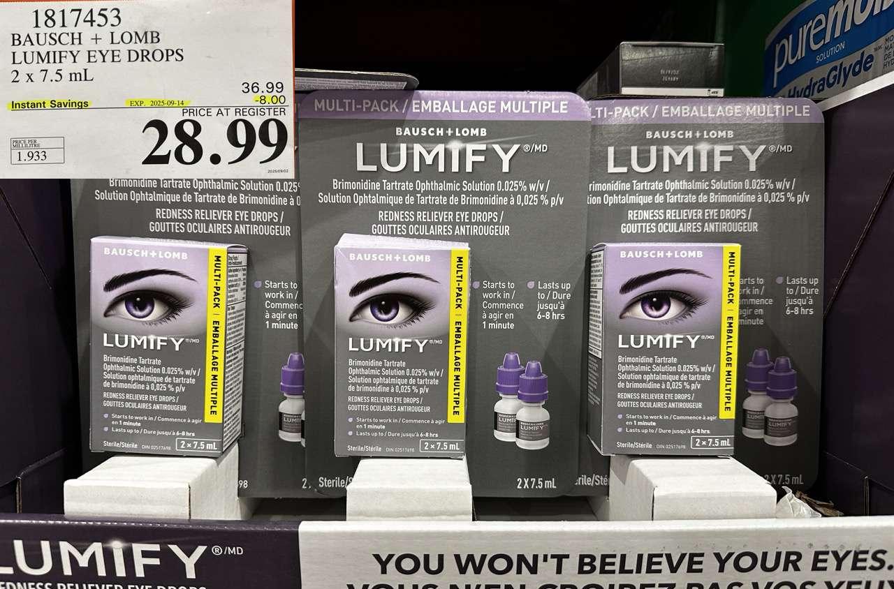 LUMIFY DROPS 2 X 7.5ML - Costco Canada deal - Save $8.00 - Health and Beauty