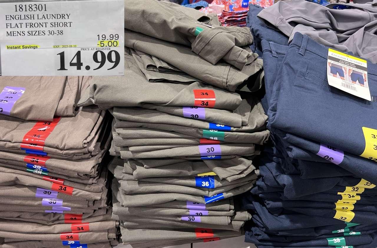 ENGLISH LAUNDRY FLAT FRONT SHORT MENS SIZES 30-38 at Costco
