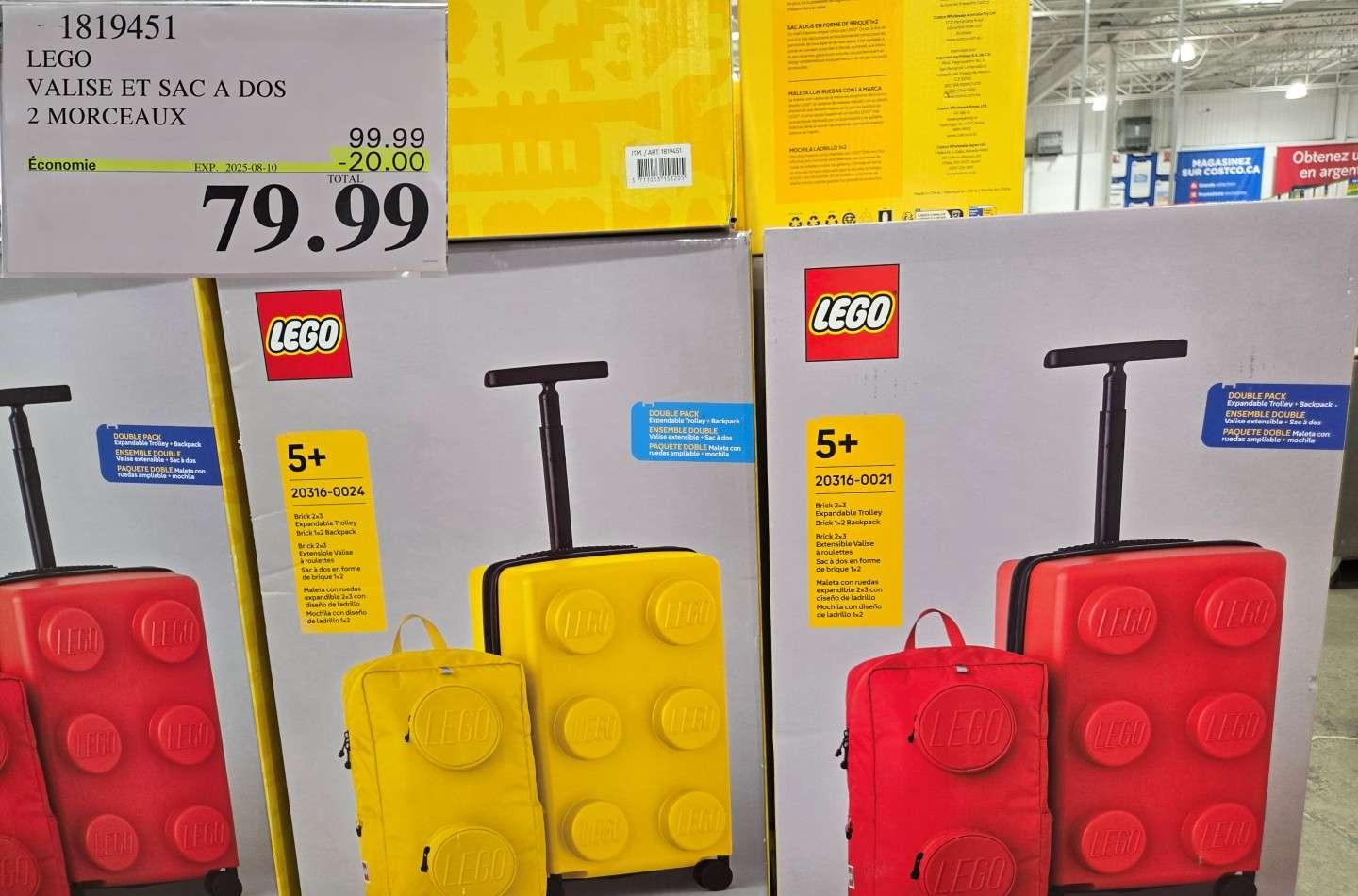 LEGO VALISE ET SAC A DOS 2 MORCEAUX at Costco
