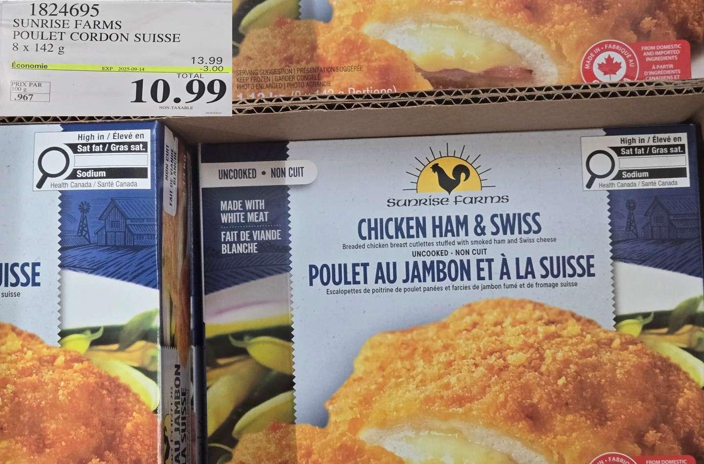 SUNRISE FARMS   POULET CORDON SUISSE  1.13 kg at Costco