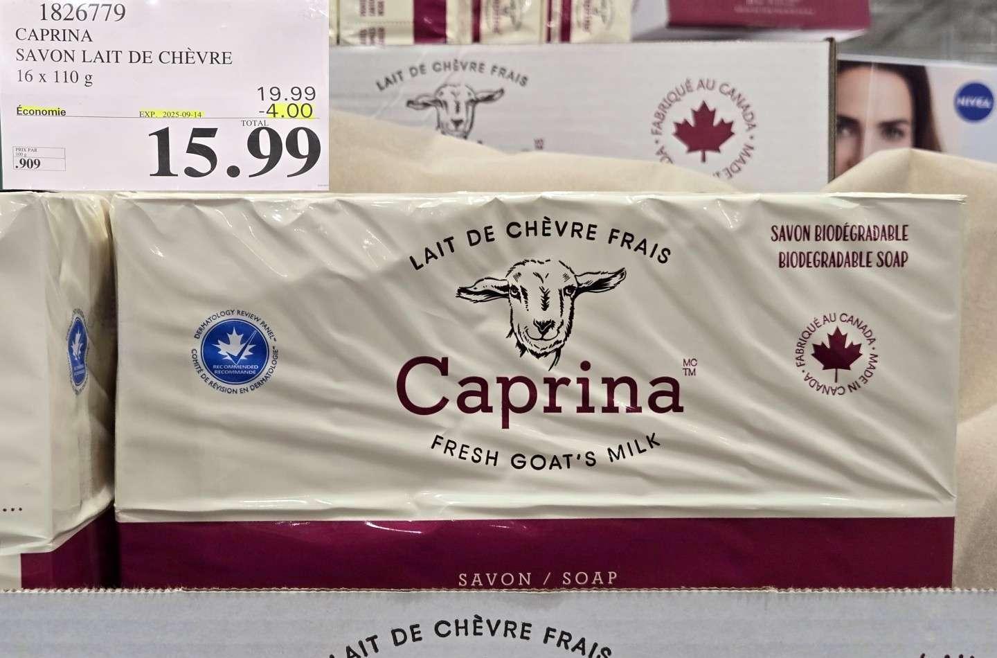 CAPRINA SAVON LAIT DE CHEVRE  16x 110g at Costco