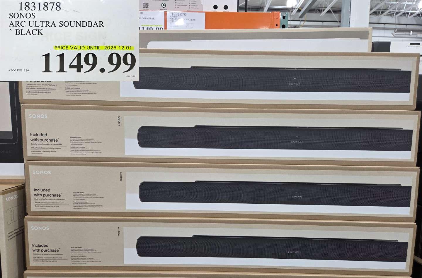 SONOS ARC ULTRA SOUNDBAR BLACK - Costco Canada deal - Save $132.00 - Electronics