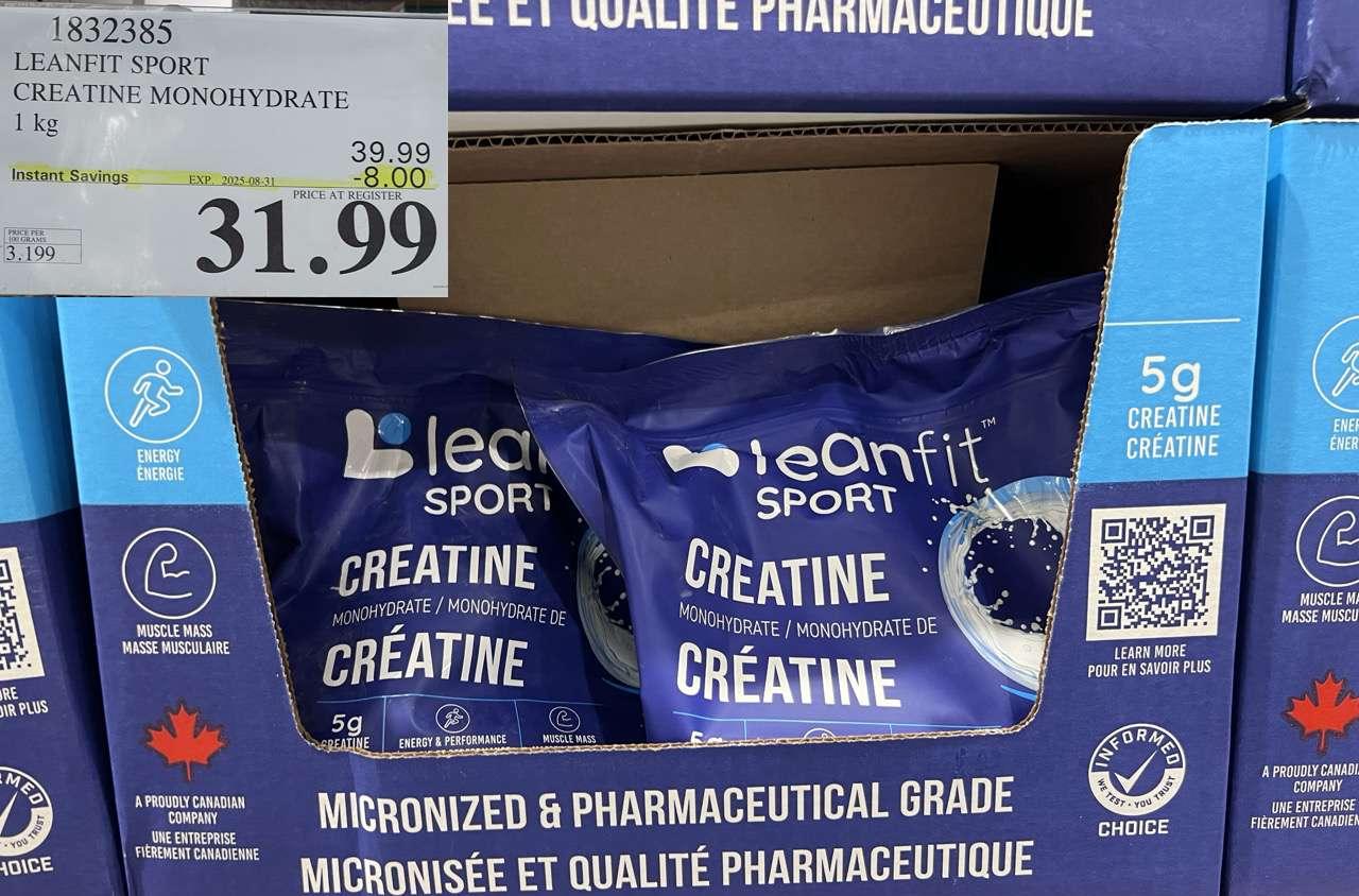 LEANFIT SPORT CREATINE MONOHYDRATE 1KG at Costco