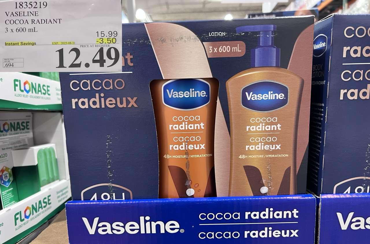 VASELINE COCOA RADIANT 3 X 600ML at Costco