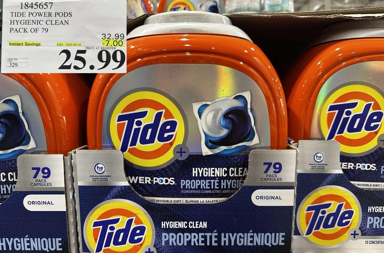 TIDE POWER PODS HYGIENIC CLEAN PACK OF 79 - Costco Canada deal - Save $7.00 - Household Essentials