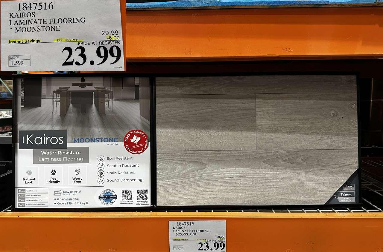KAIROS LAMINATE FLOORING MOONSTONE - Costco Canada deal - Save $6.00 - Home and Kitchen