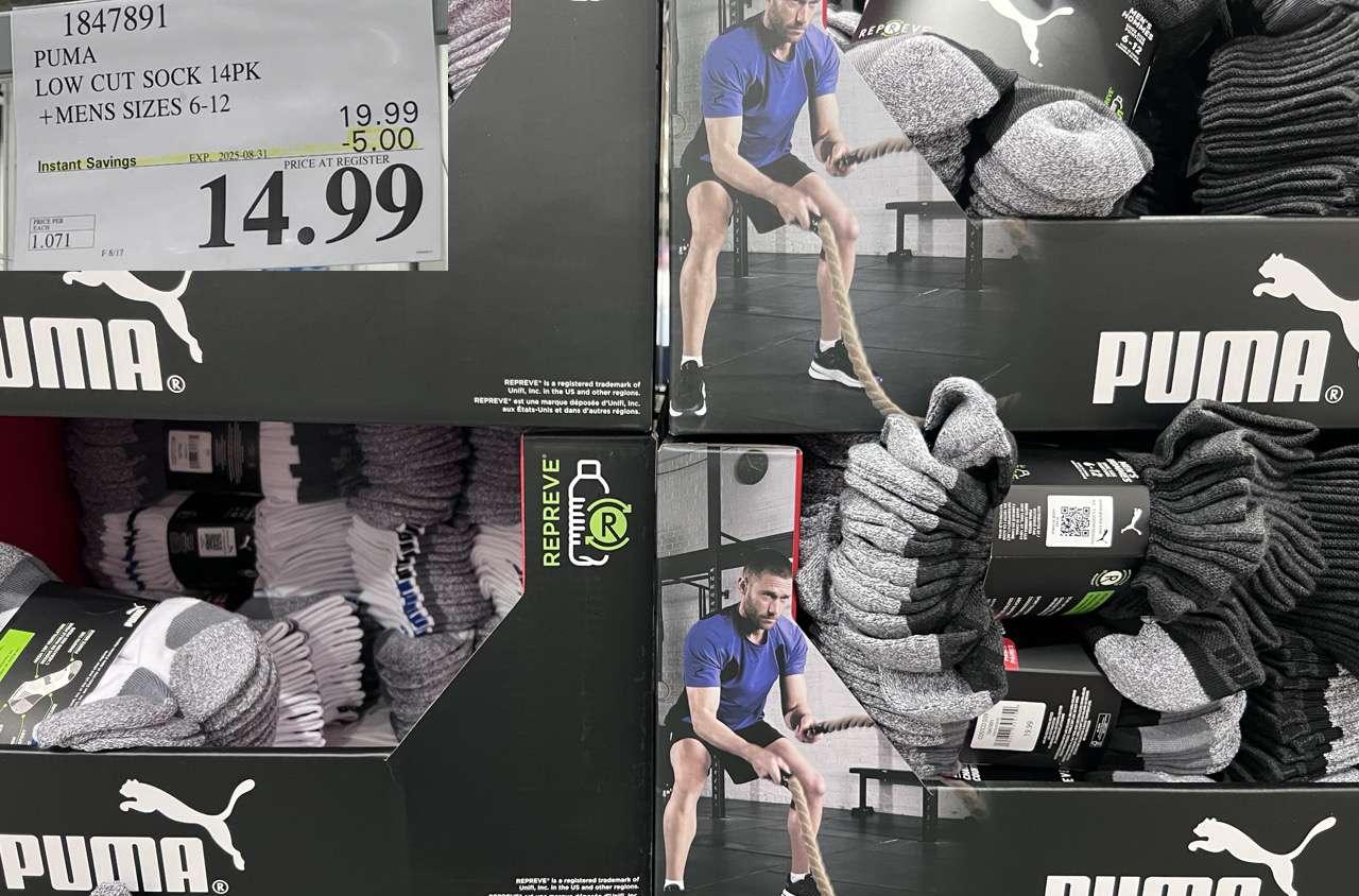 PUMA LOW CUT SOCKS 14PK MENS SIZES 6-12 at Costco