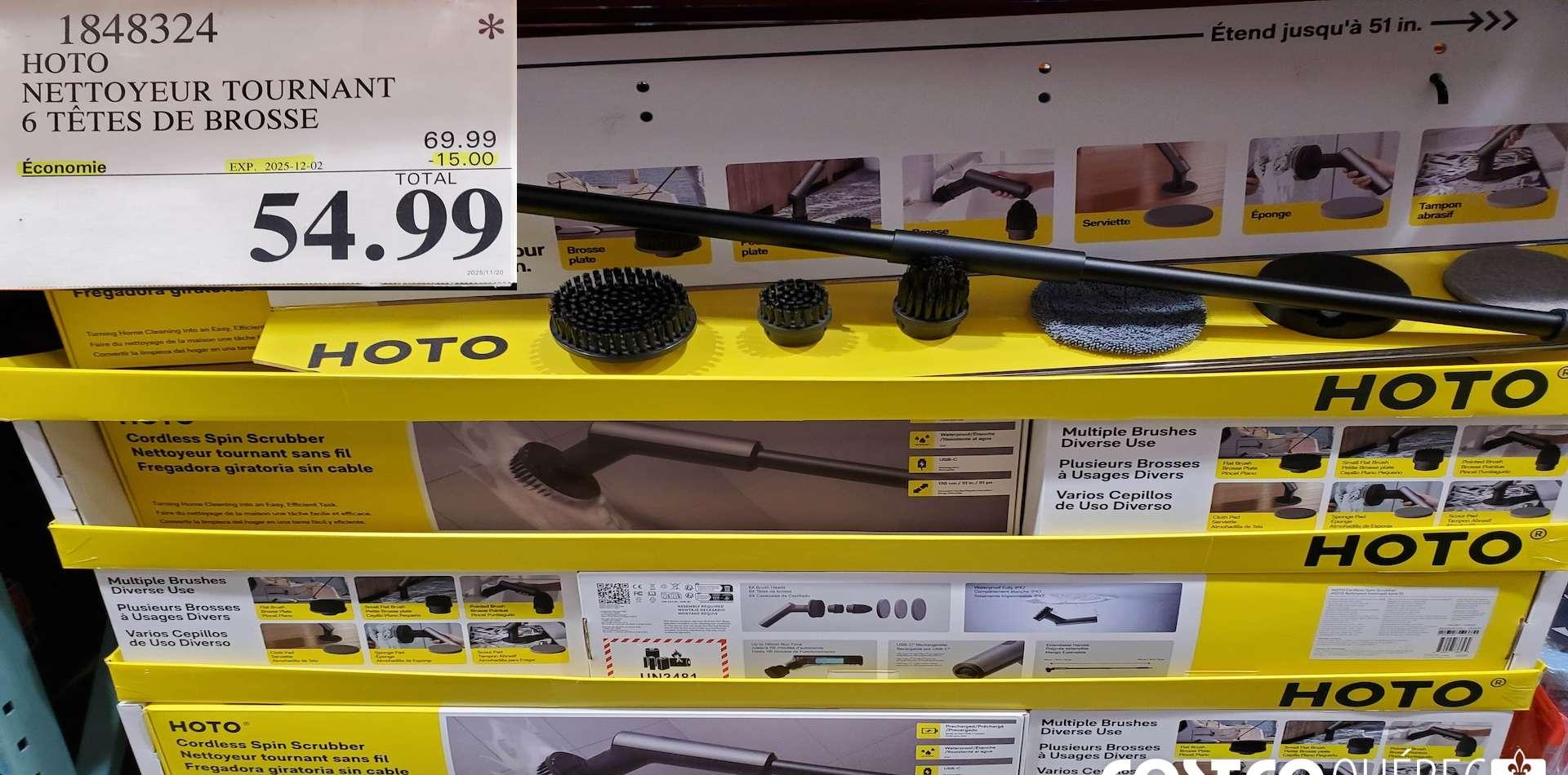 HOTO  NETTOYEUR TOURNANT   6 TETES DE BROSSE at Costco