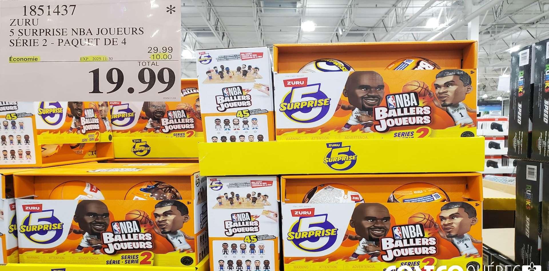 ZURU 5 SURPRISE NBA JOUEURS SERIE 2 PAQUET DE 4 at Costco