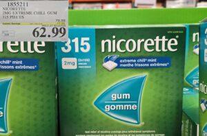 NICORETTE 2MG EXTREME CHILL GUM 315 PIECES at Costco