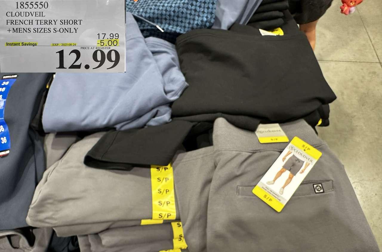 CLOUDVEIL FRENCH TERRY SHORT MENS SIZES S-XXL at Costco