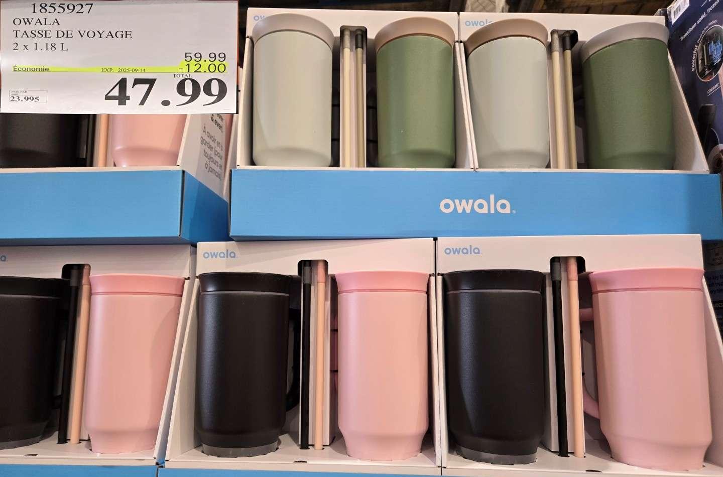 OWALA TASSE DE VOYAGE  ENSEMRLE DE 2, 400Z at Costco