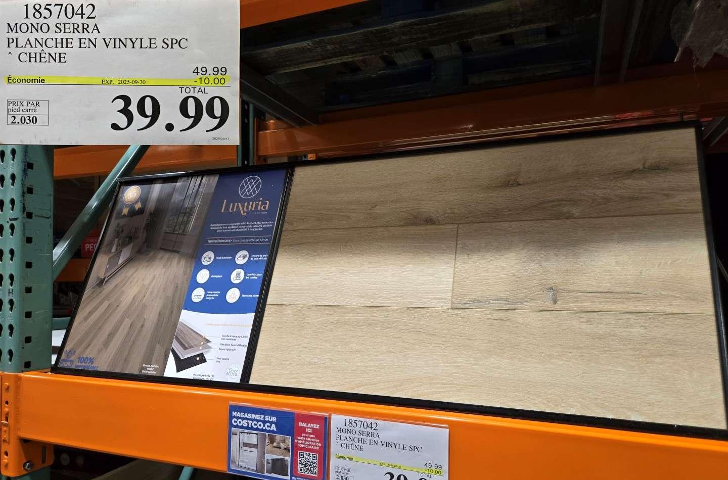 MONO SERRA  PLANCHE EN VINYLE SPC * CHENE at Costco