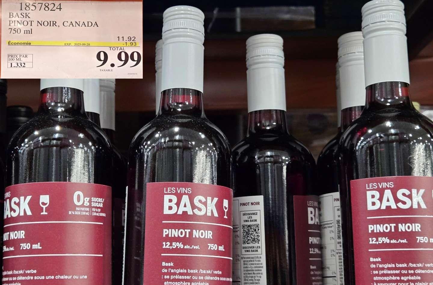 BASK PINOT NOIR, CANADA 750 mL at Costco
