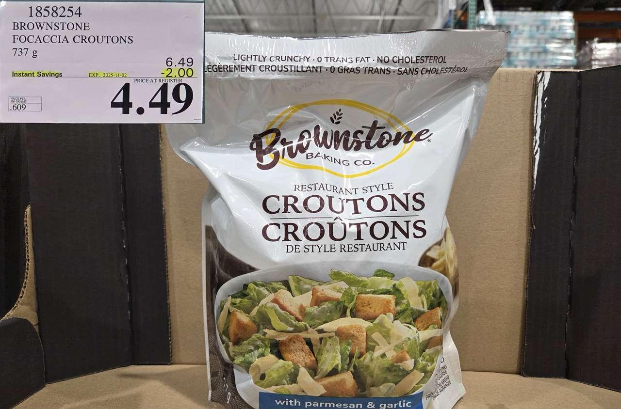BROWNSTONE FOCACCIA CROUTONS 737G at Costco