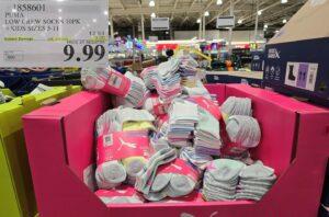 PUMA LOW CREW SOCKS 10PK KIDS SIZES 5-11 at Costco