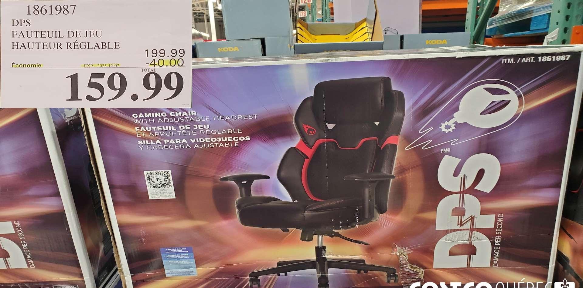 DPS FAUTBUIL DE JEU HAUTEUR REGLABLE at Costco