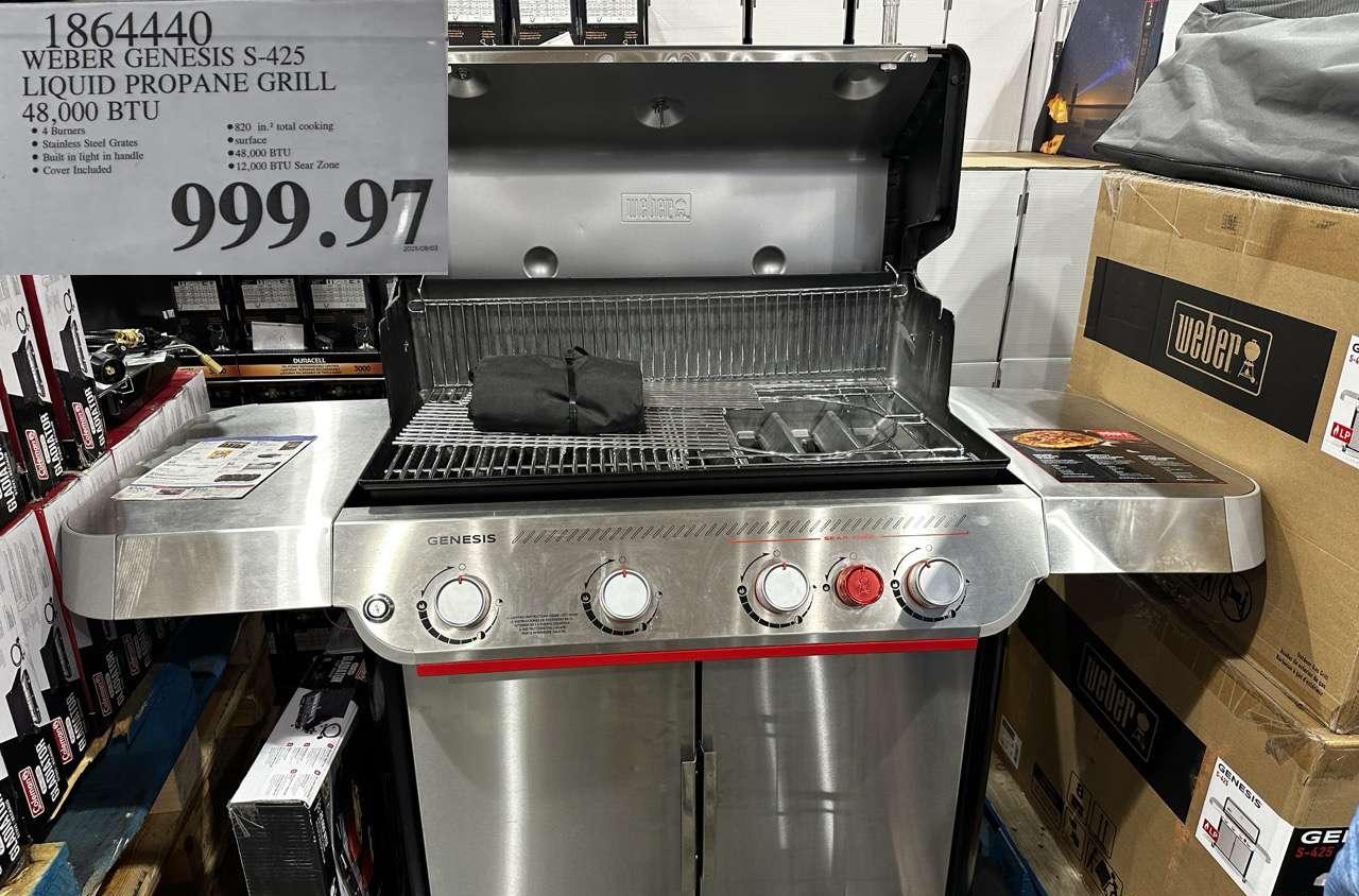WEBER GENESIS S-425 LIQUID PROPANE GRILL 48,000 BTU at Costco
