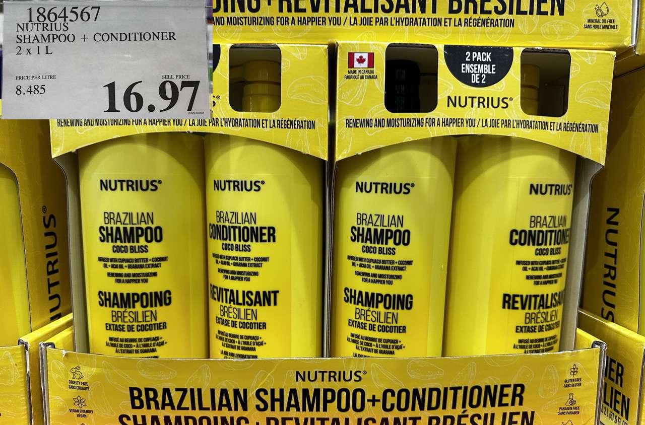 NUTRIUS SHAMPOO + CONDITIONER 2 X 1L at Costco