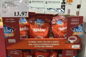 BLUE DIAMOND KETCHUP ALMONDS 1.1KG at Costco