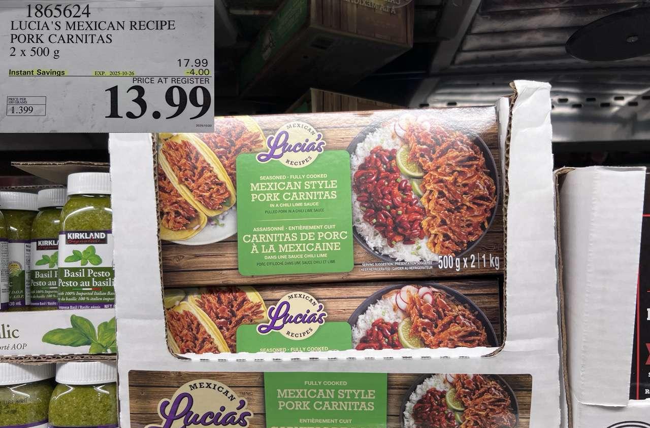 LUCIA'S MEXICAN RECIPE PORK CARNITAS 2 X 500G at Costco