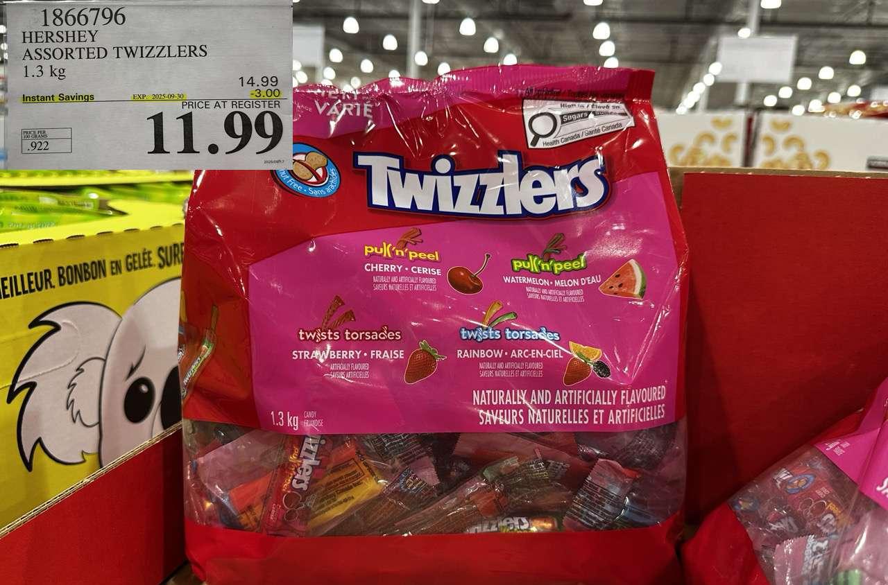 HERSHEY ASSORTED TWIZZLERS 1.3KG at Costco