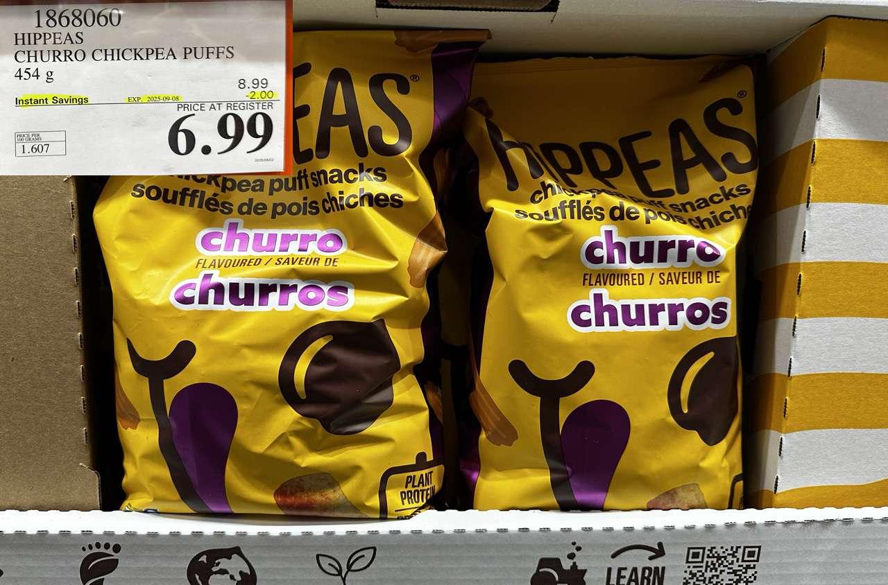 HIPPEAS CHICKPEA PUFFS CHURRO 454G at Costco