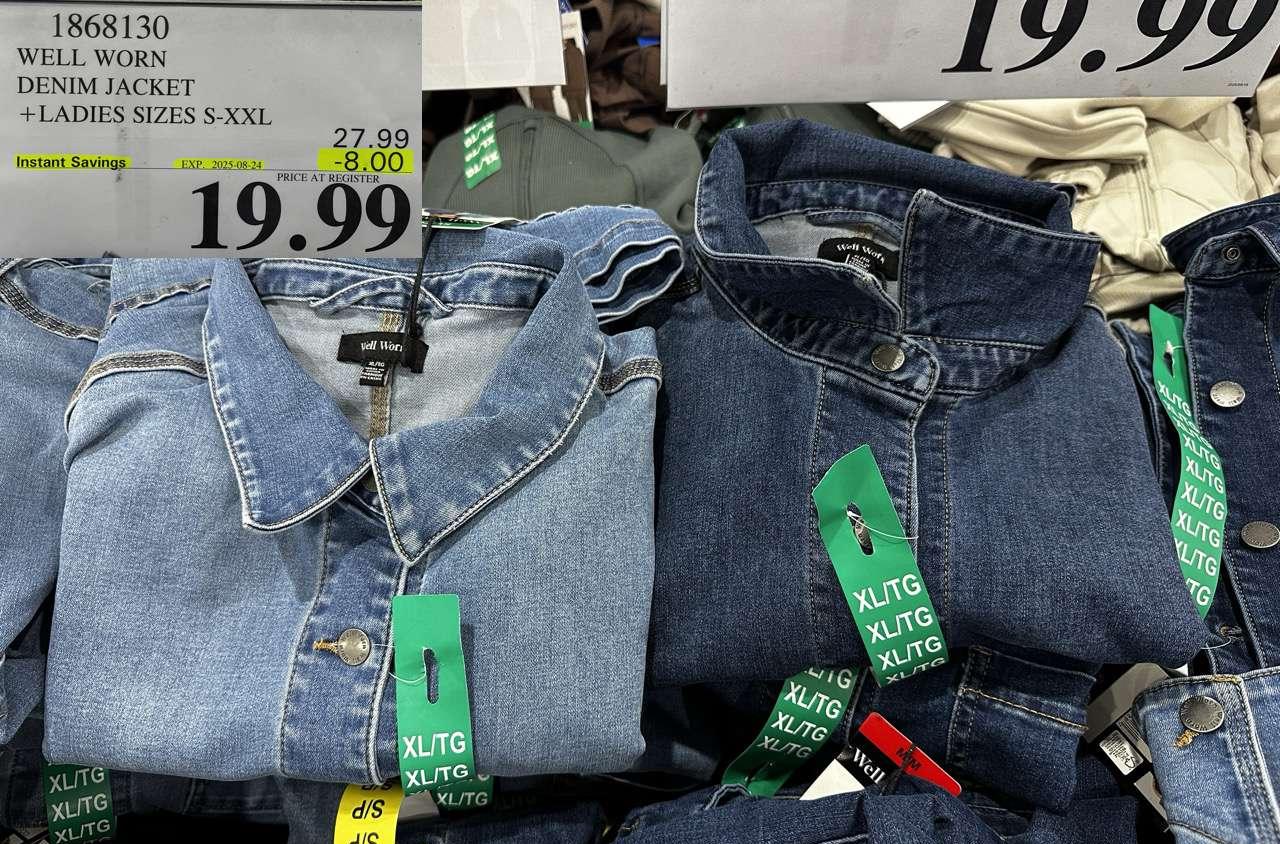 WELL WORN DENIM JACKET LADIES SIZES S-XXL at Costco