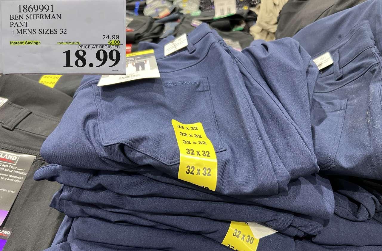 BEN SHERMAN PANT MENS SIZES 32 at Costco