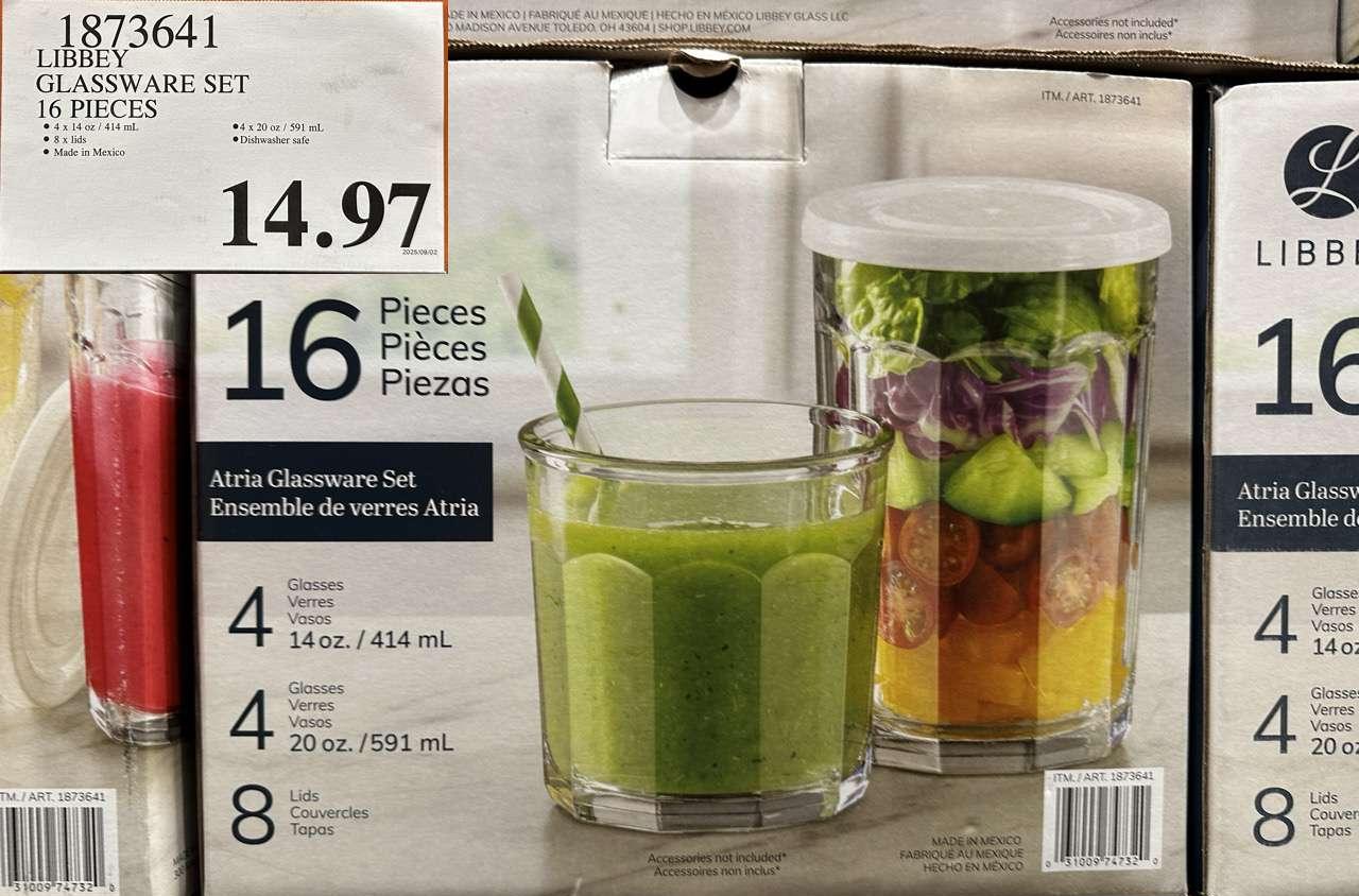 LIBBEY GLASSWARE SET 16 PIECES - Costco Canada deal - Save $5.00 - Home and Kitchen