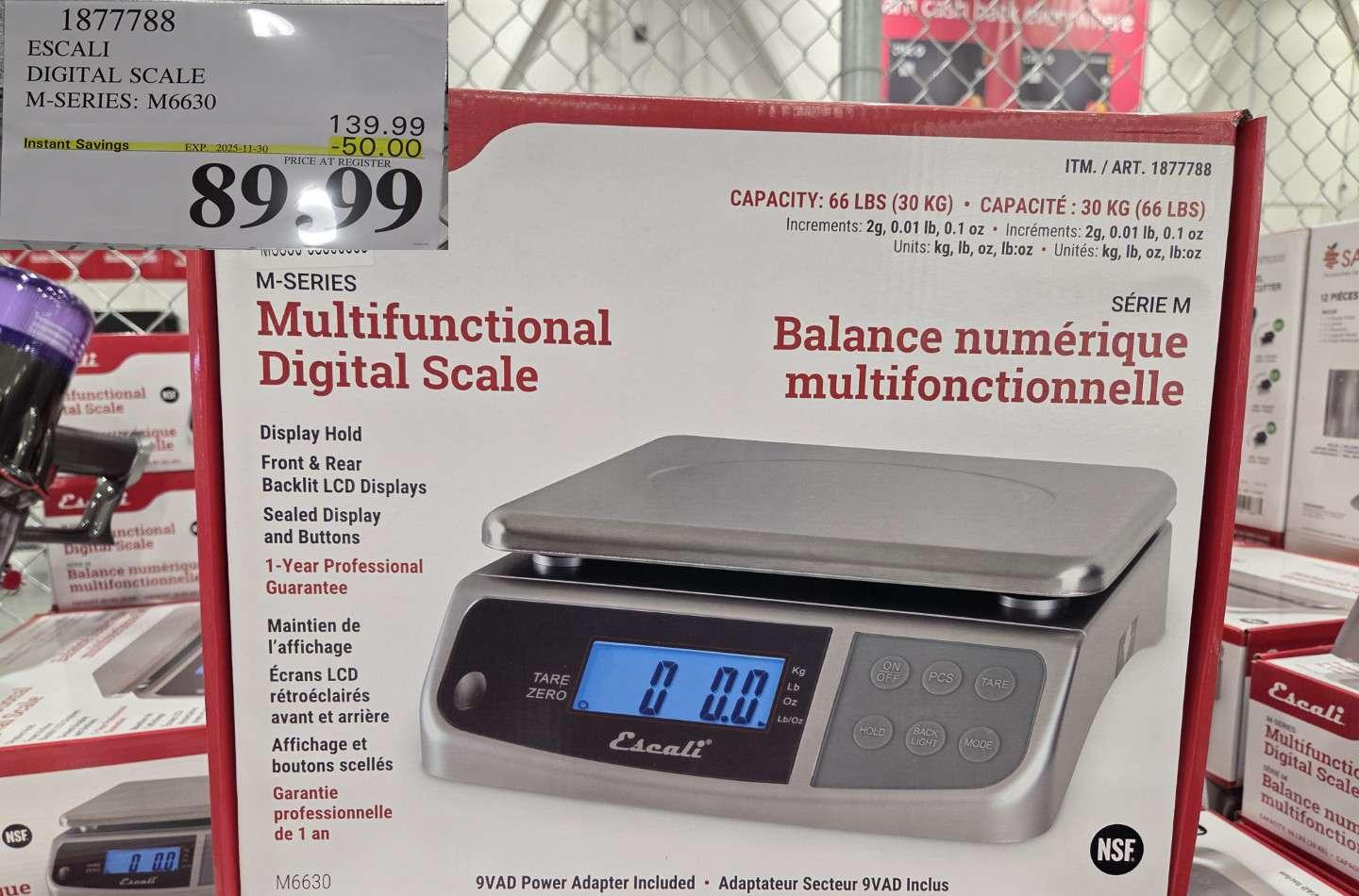ESCALI DIGITAL SCALE M-SERIES: M6630 - Costco Canada deal - Save $50.00 - Home and Kitchen