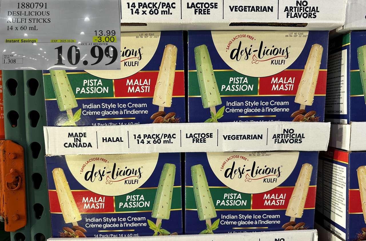 DESI-LICIOUS KULFI STICKS 14 X 60ML - Costco Canada deal - Save $3.00 - Food & Beverage