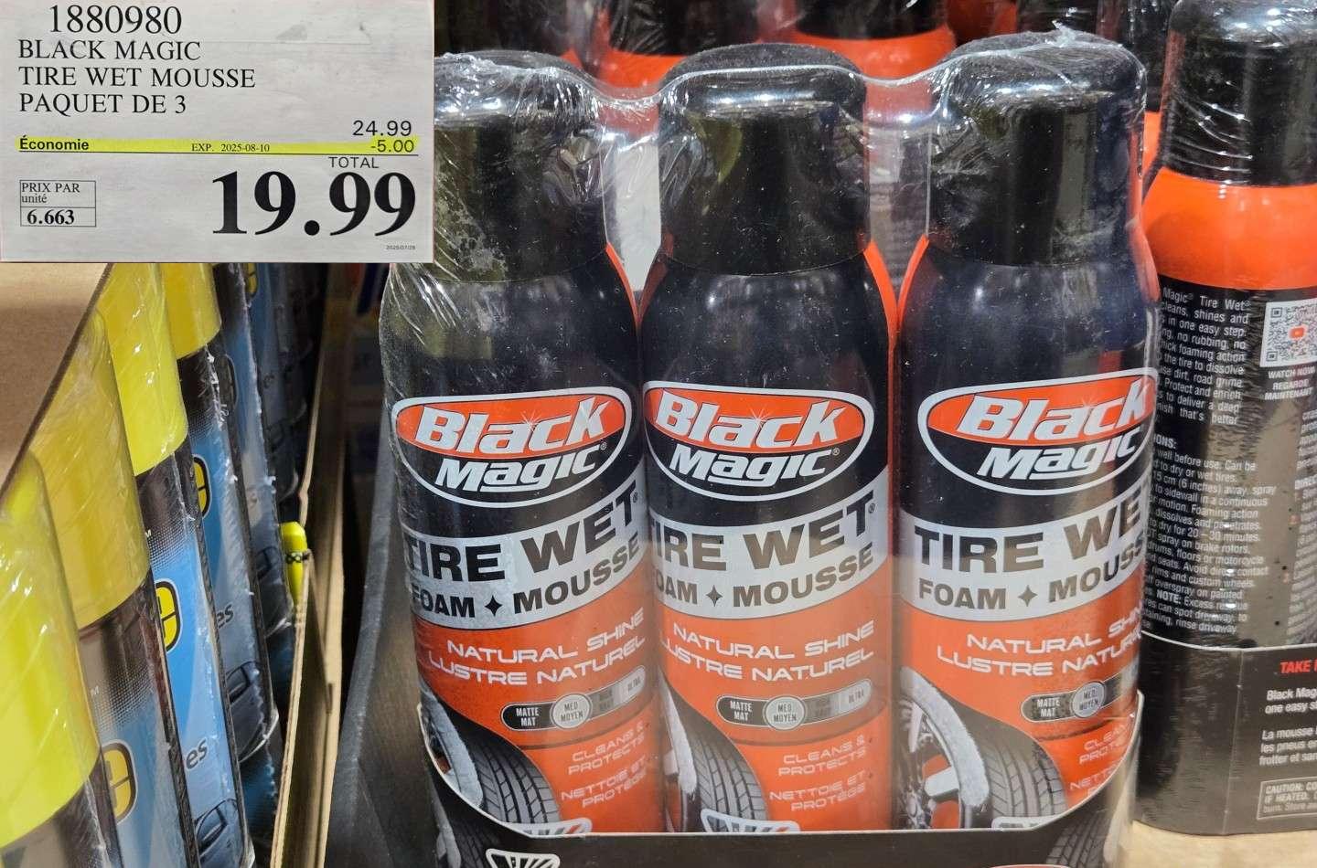 BLACK MAGIC MOUILLE MOUSSE DE PNEU at Costco