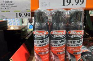 BLACK MAGIC WET SHINE TIRE FOAM PACK OF 3 X 510G at Costco