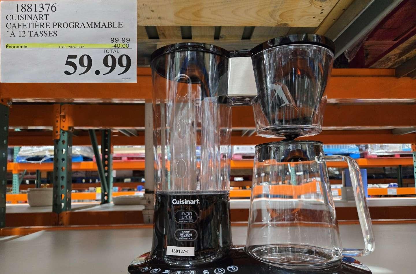 CUISINART CAFETIERE PROGRAMMABLE ‘A 12 JASSES at Costco