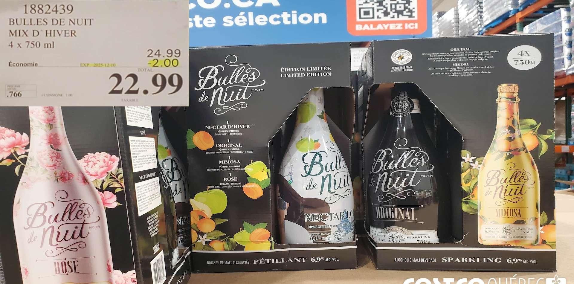 BULLES DE NUIT MIX D°HIVER 4x 750 mL at Costco