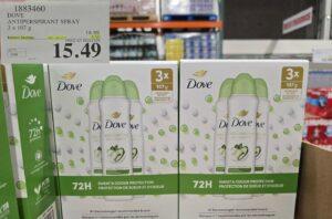 DOVE ANTIPERSPIRANT SPRAY 3 X 107G - Costco Canada deal - Save $4.50 - Health and Beauty
