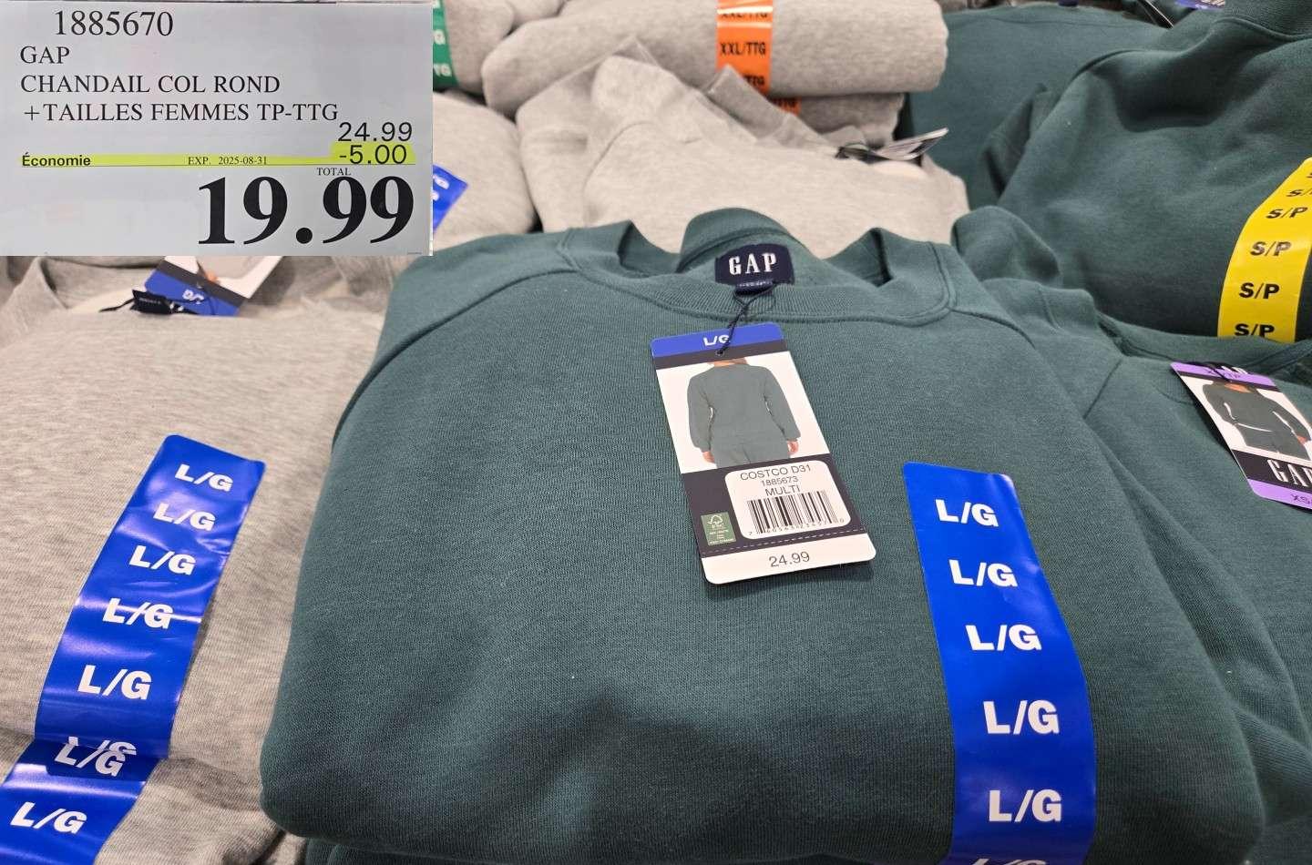 GAP CHANDAIL COL ROND +TAILLES FEMMES TP-TTG,, at Costco