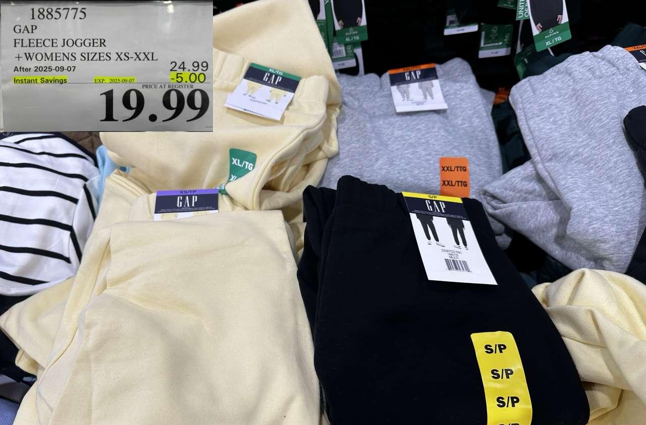 GAP FLEECE JOGGER WOMENS SIZES XS-XXL at Costco