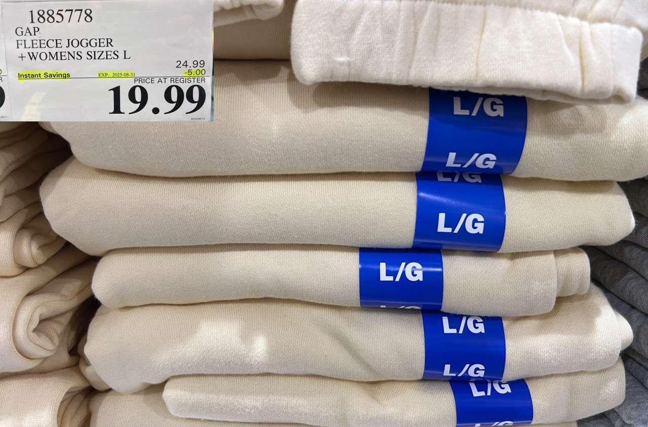 GAP FLEECE JOGGER WOMENS SIZES L at Costco